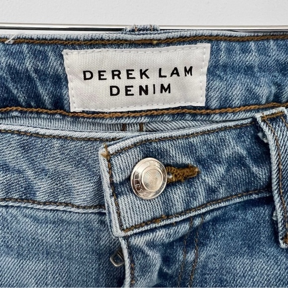 Derek Lam “ Mila” Mid- Rise Girlfriend Denim Blue Jeans - Picture 4 of 9